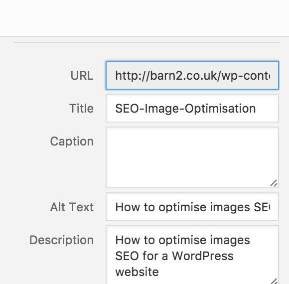 Screenshot of WordPress image settings used for a professional website launch checklist.